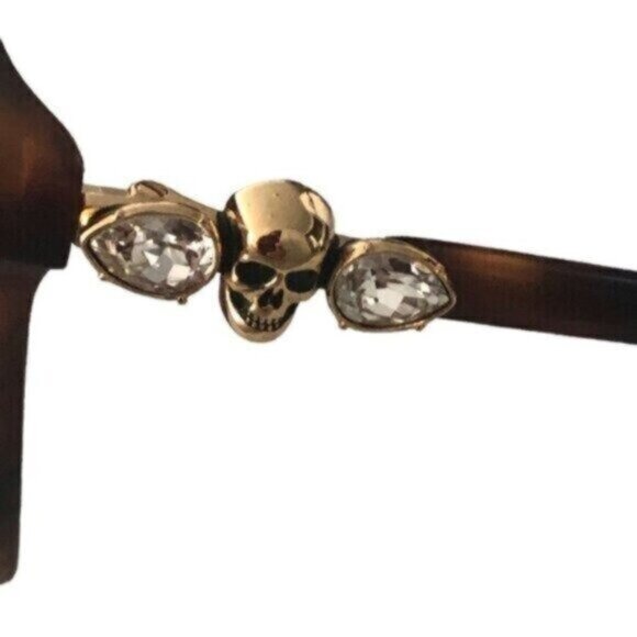 NWT Alexander McQueen Classic Tortoise Shell Square Modern Chic Sunglasses - Picture 7 of 12